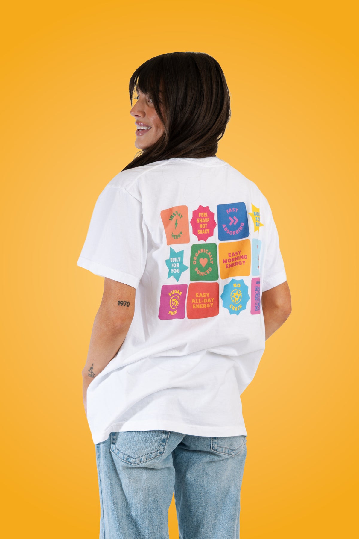 Buzz Bomb White Tee Comfort Colors