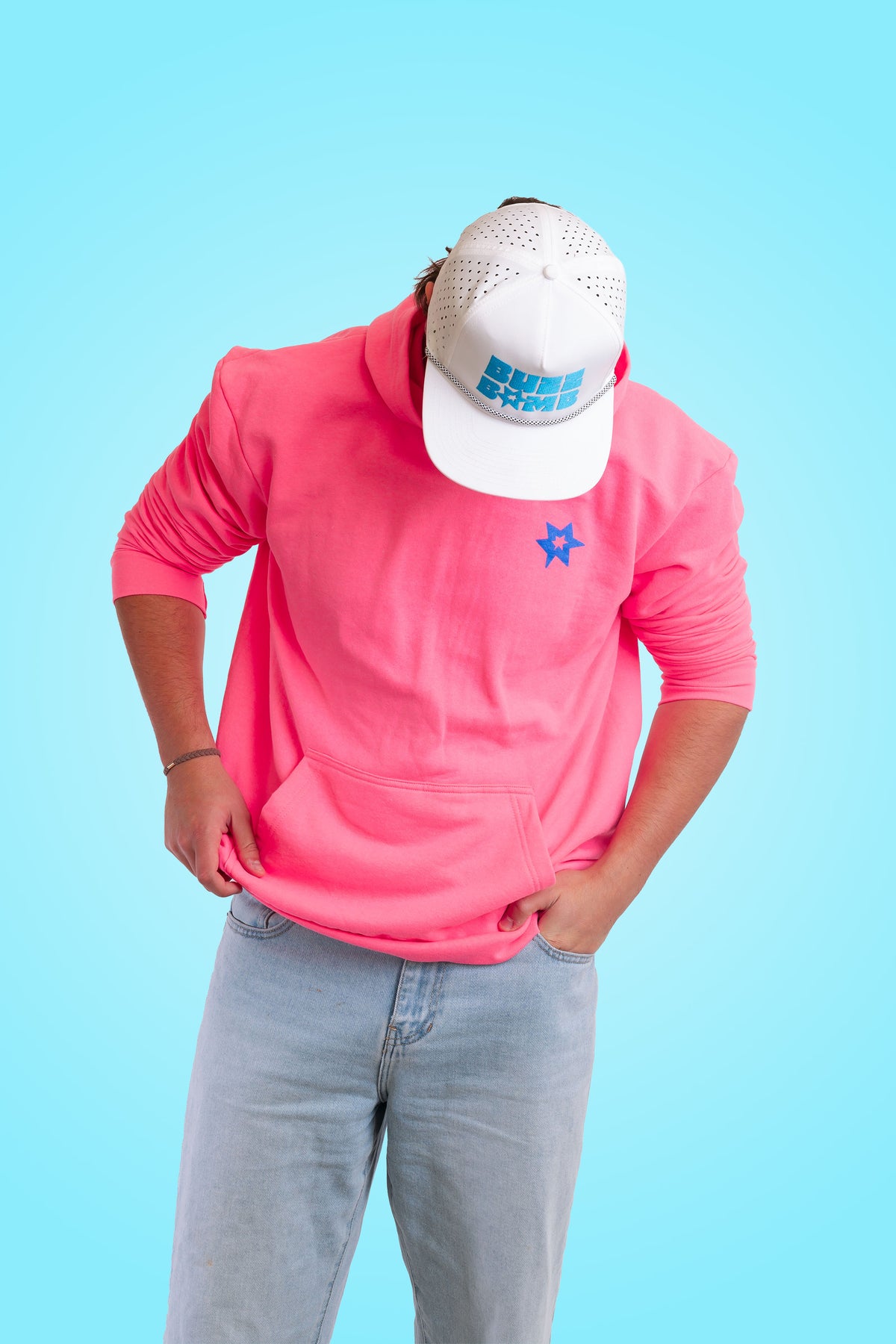 Buzz Bomb Pink Hoodie Port & Co