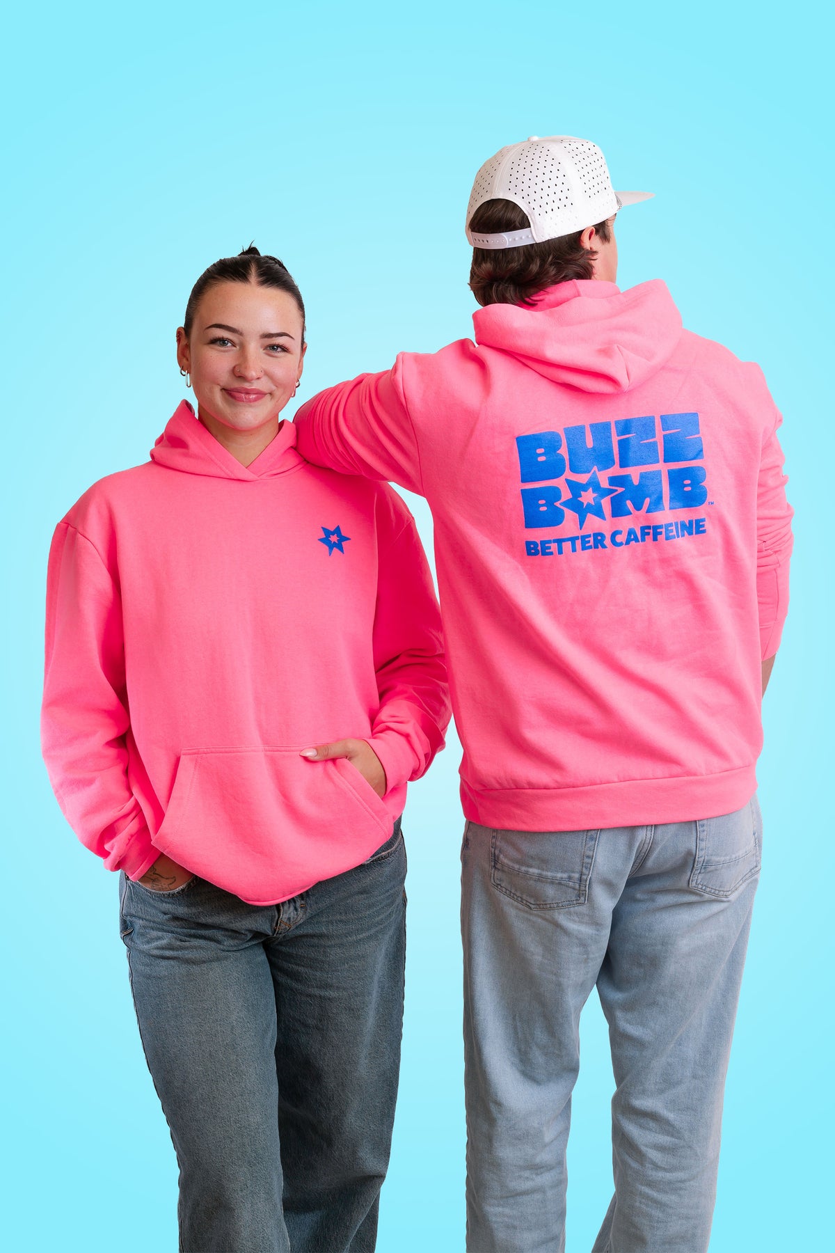 Buzz Bomb Pink Hoodie Port & Co