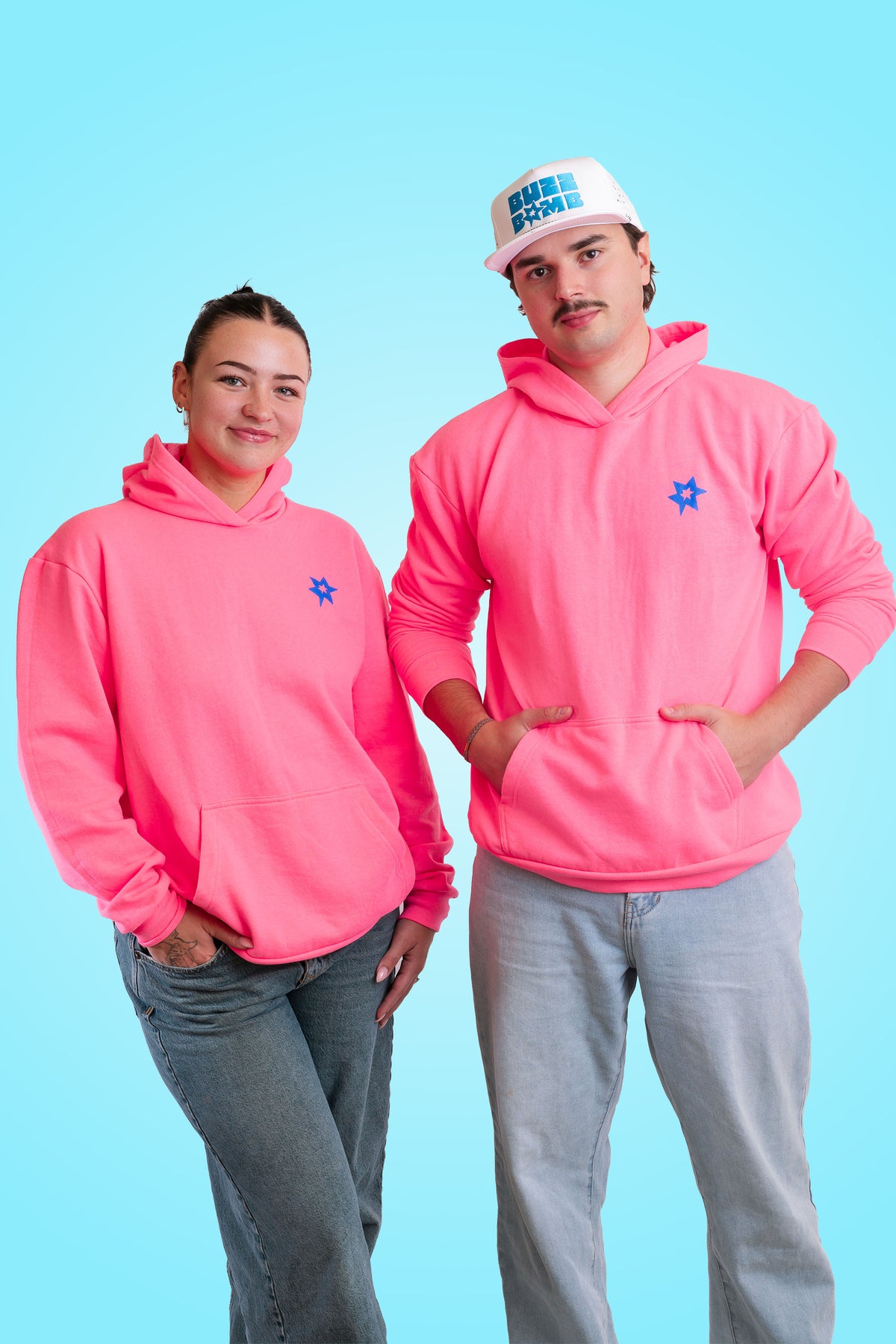Buzz Bomb Pink Hoodie Port & Co